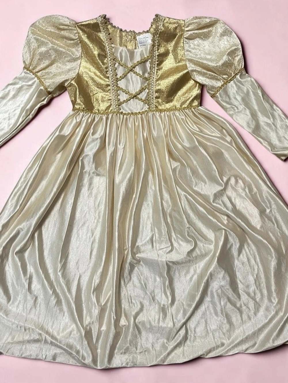 Princess Belle Costume Dress Gold & Cream